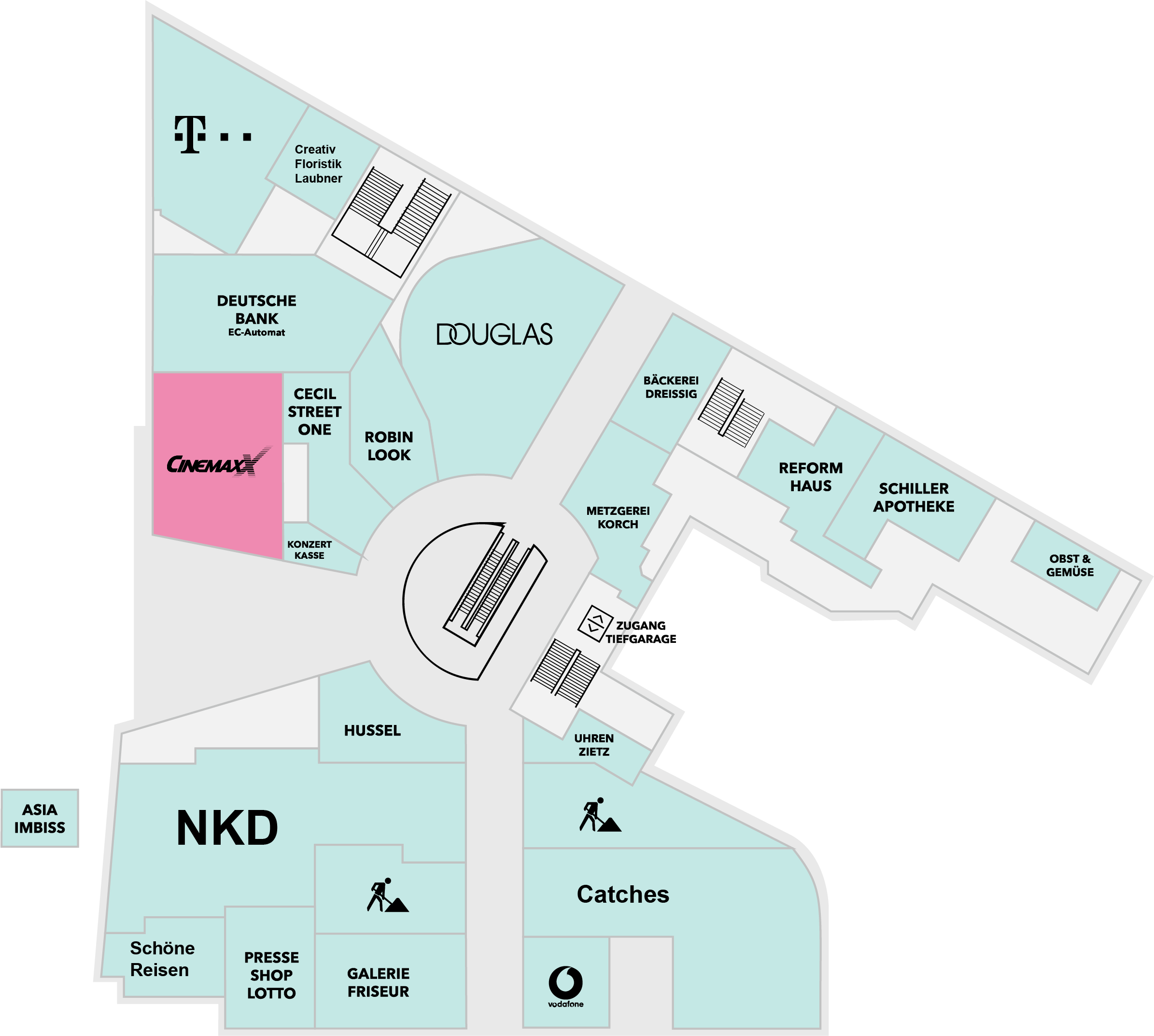 Cinemaxx Schiller Galerie Dresden Centerplan