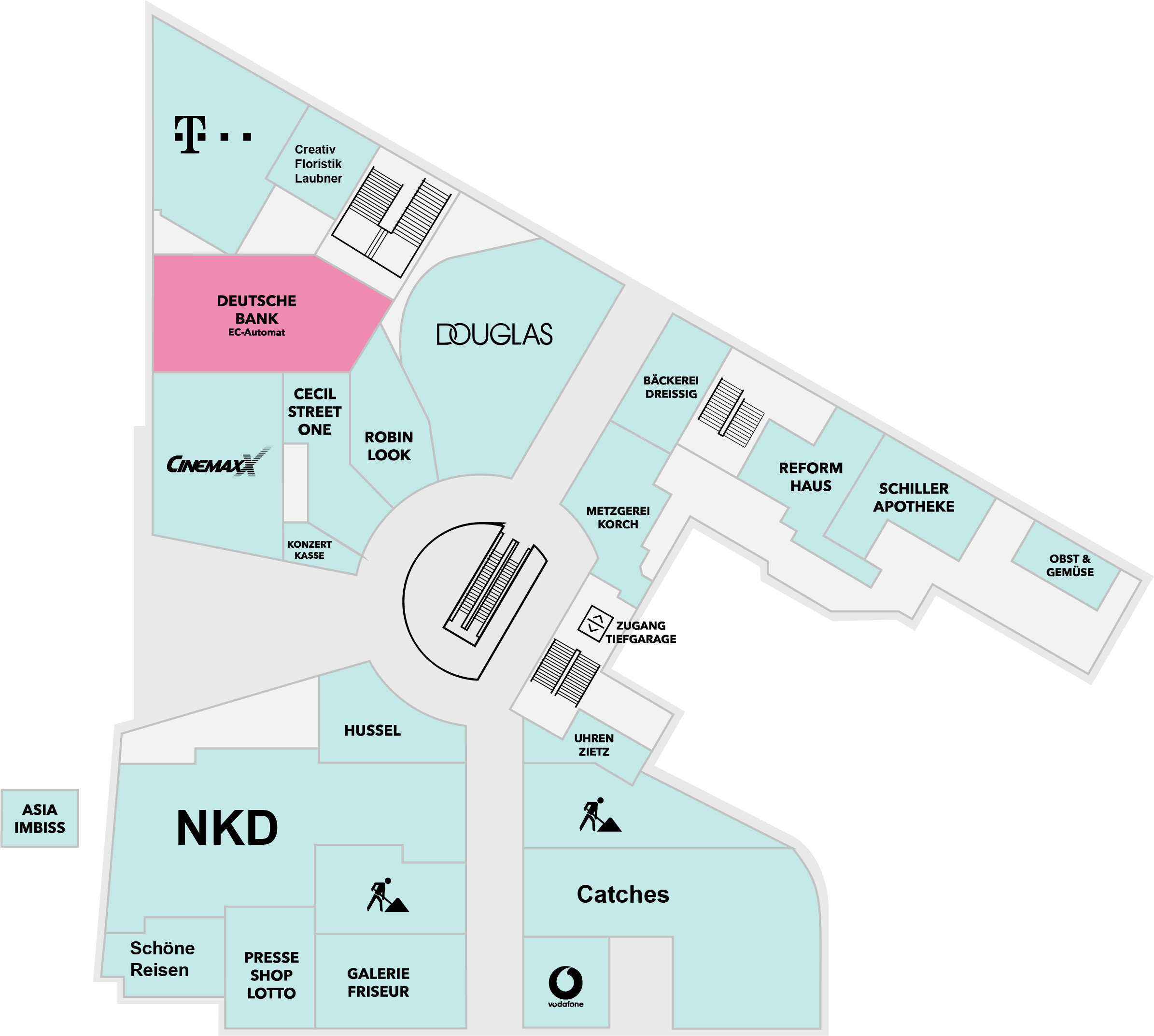 Deutsche Bank Schiller Galerie Dresden Centerplan