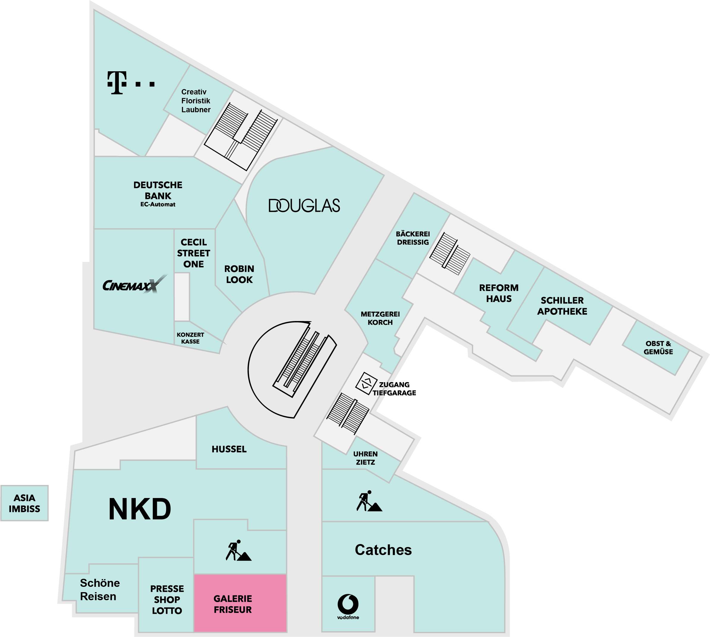 Haarpflege Schiller Galerie Dresden Centerplan