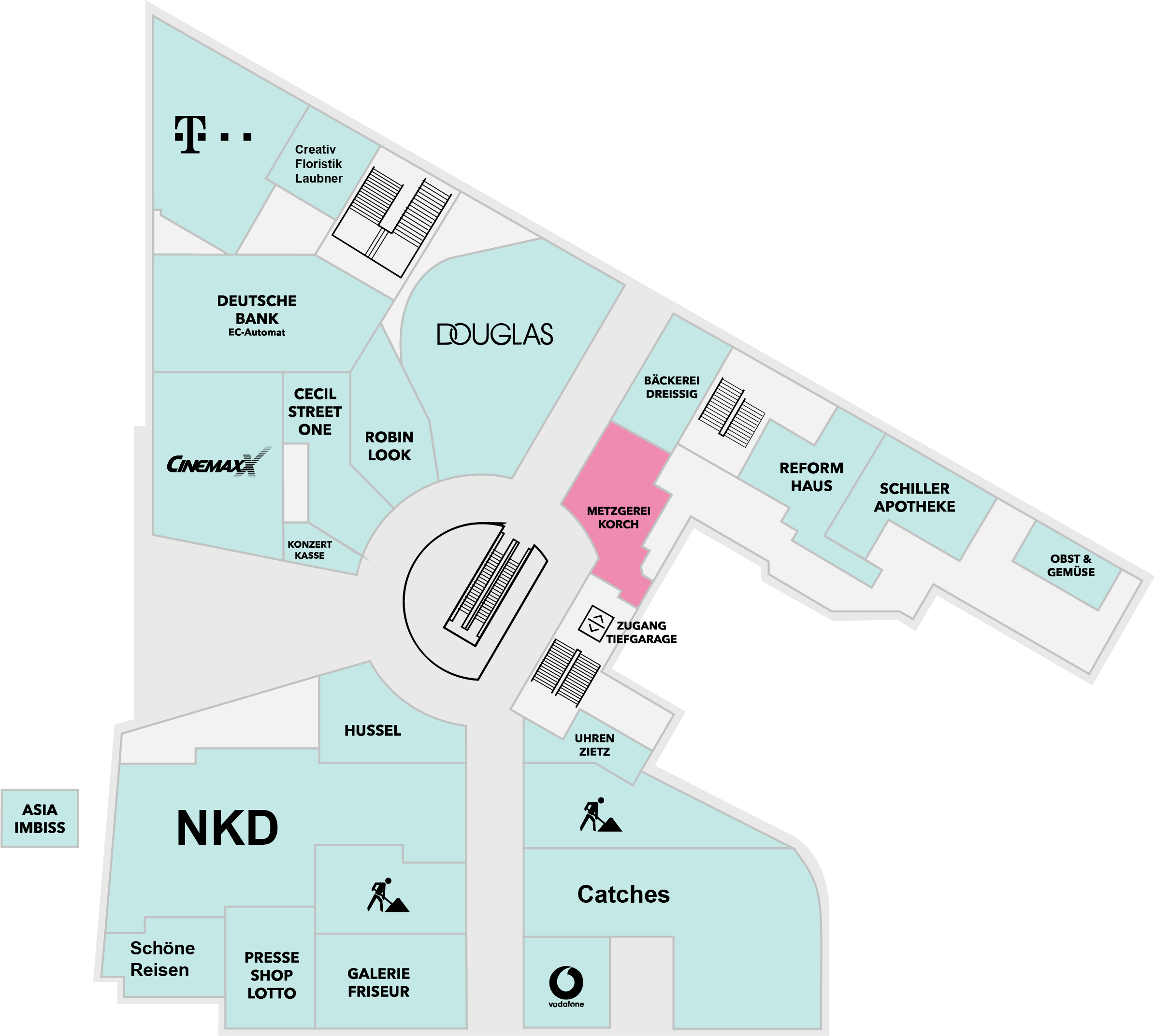 Metzgerei Korch Schiller Galerie Dresden Centerplan