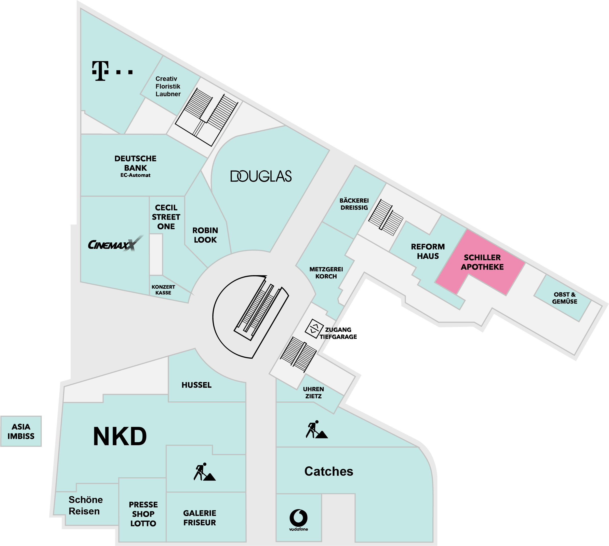 SchillerApotheke Schiller Galerie Dresden Centerplan