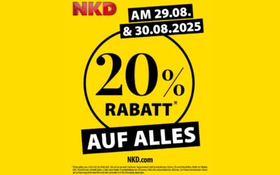 20 % Rabatt auf alles bei NKD!