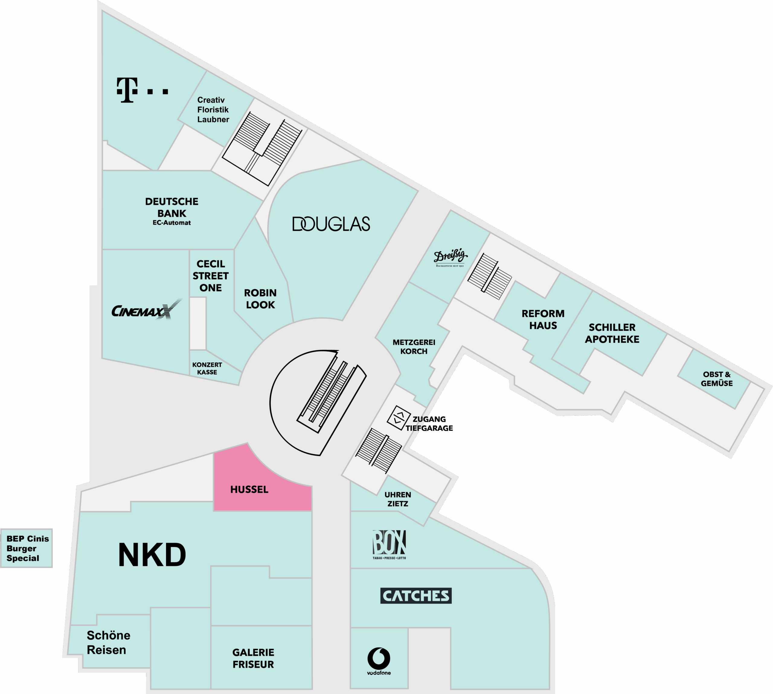 Hussel Schiller Galerie Dresden Centerplan