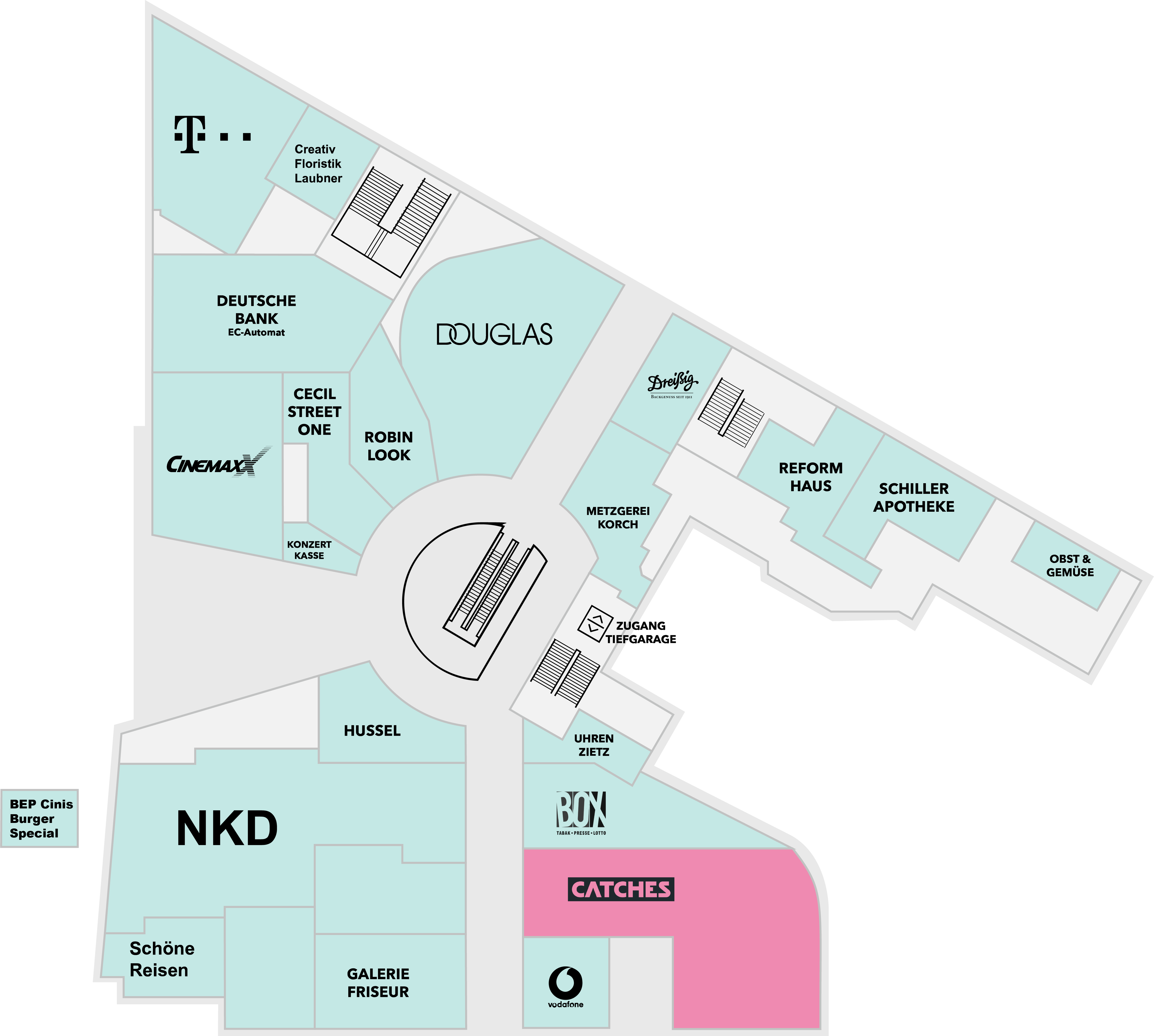 Catches Schiller Galerie Dresden Centerplan