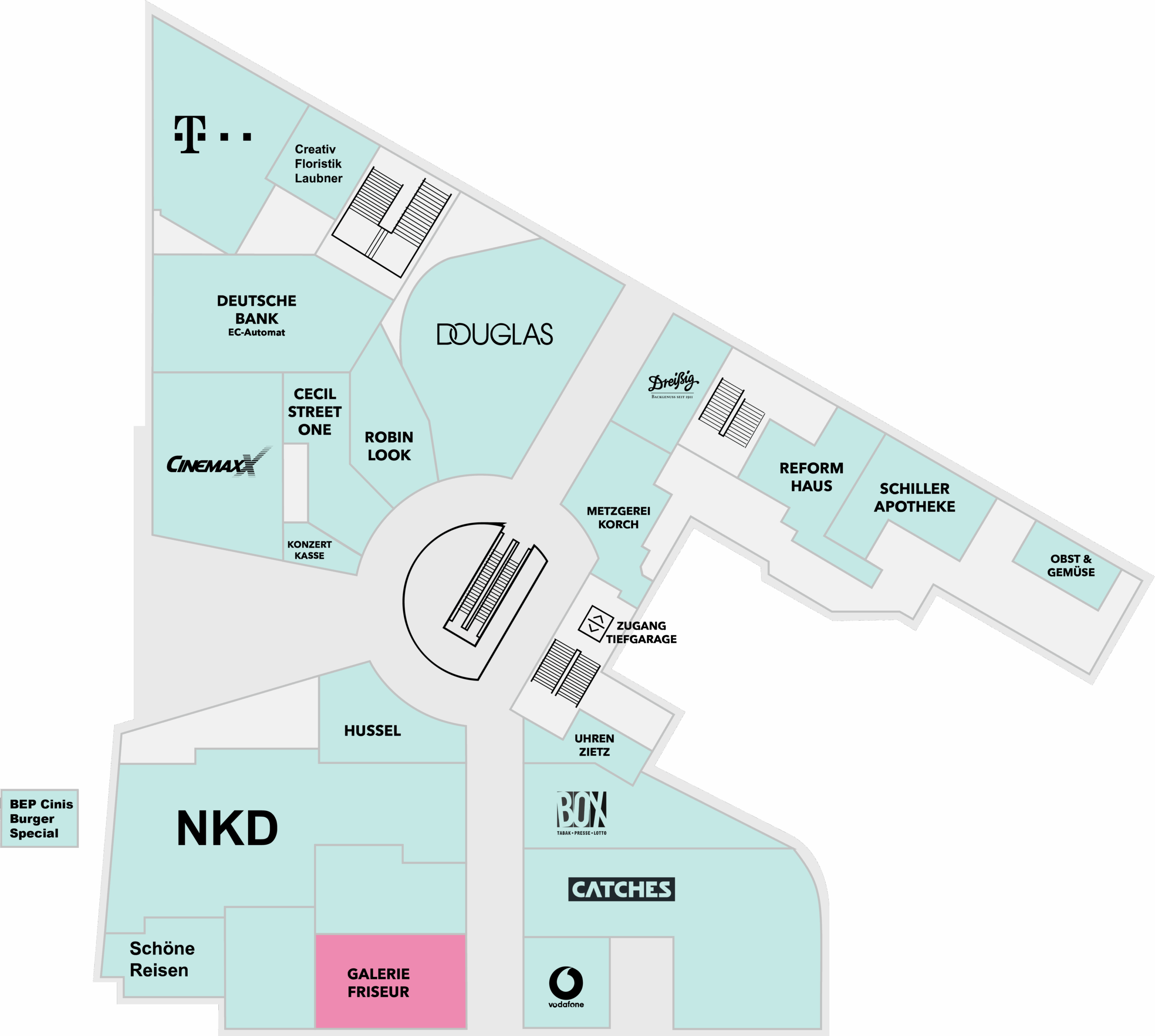 Haarpflege Schiller Galerie Dresden Centerplan