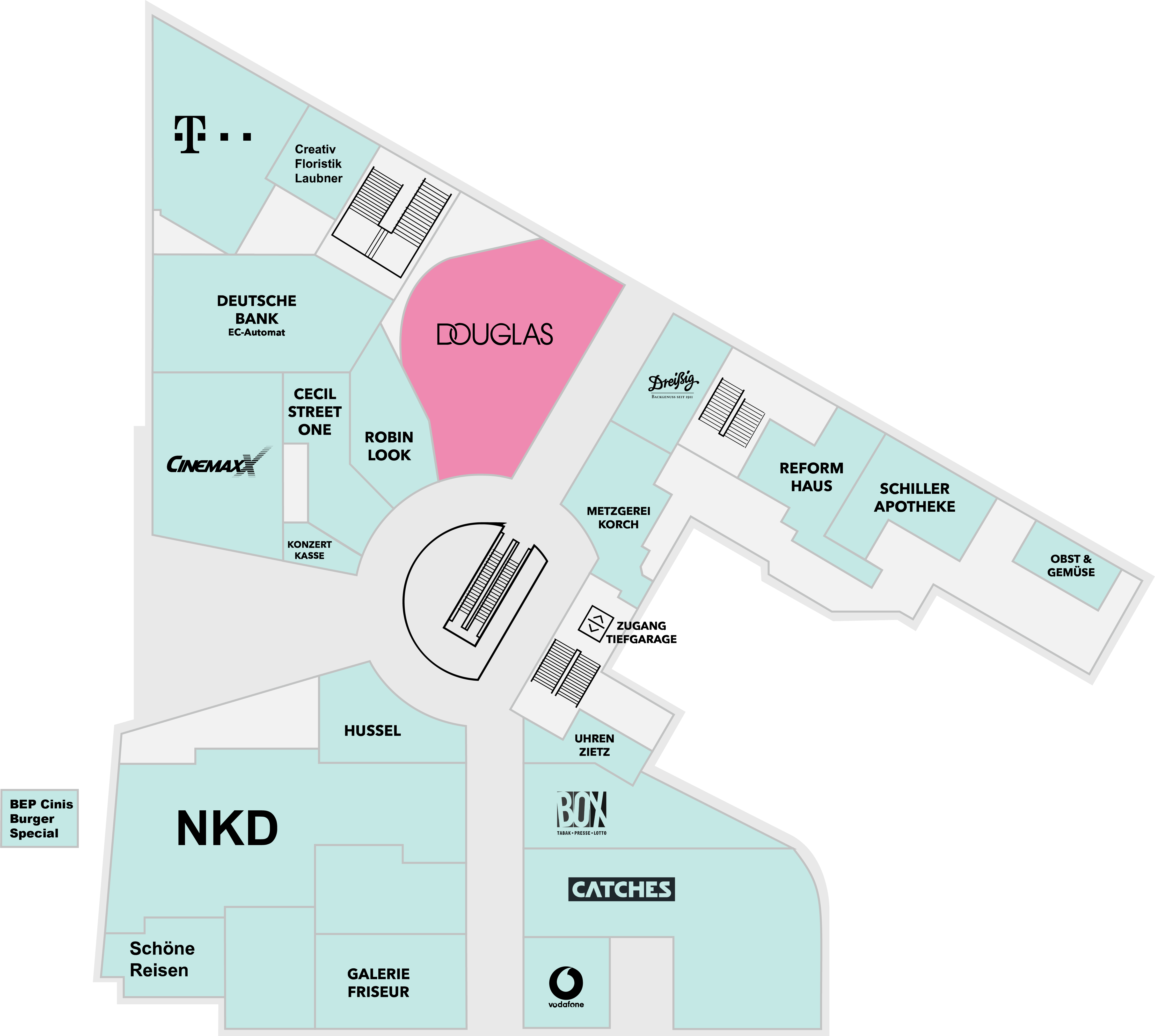 Neu Drouglas Centerplan Schiller Galerie Dresden-EG