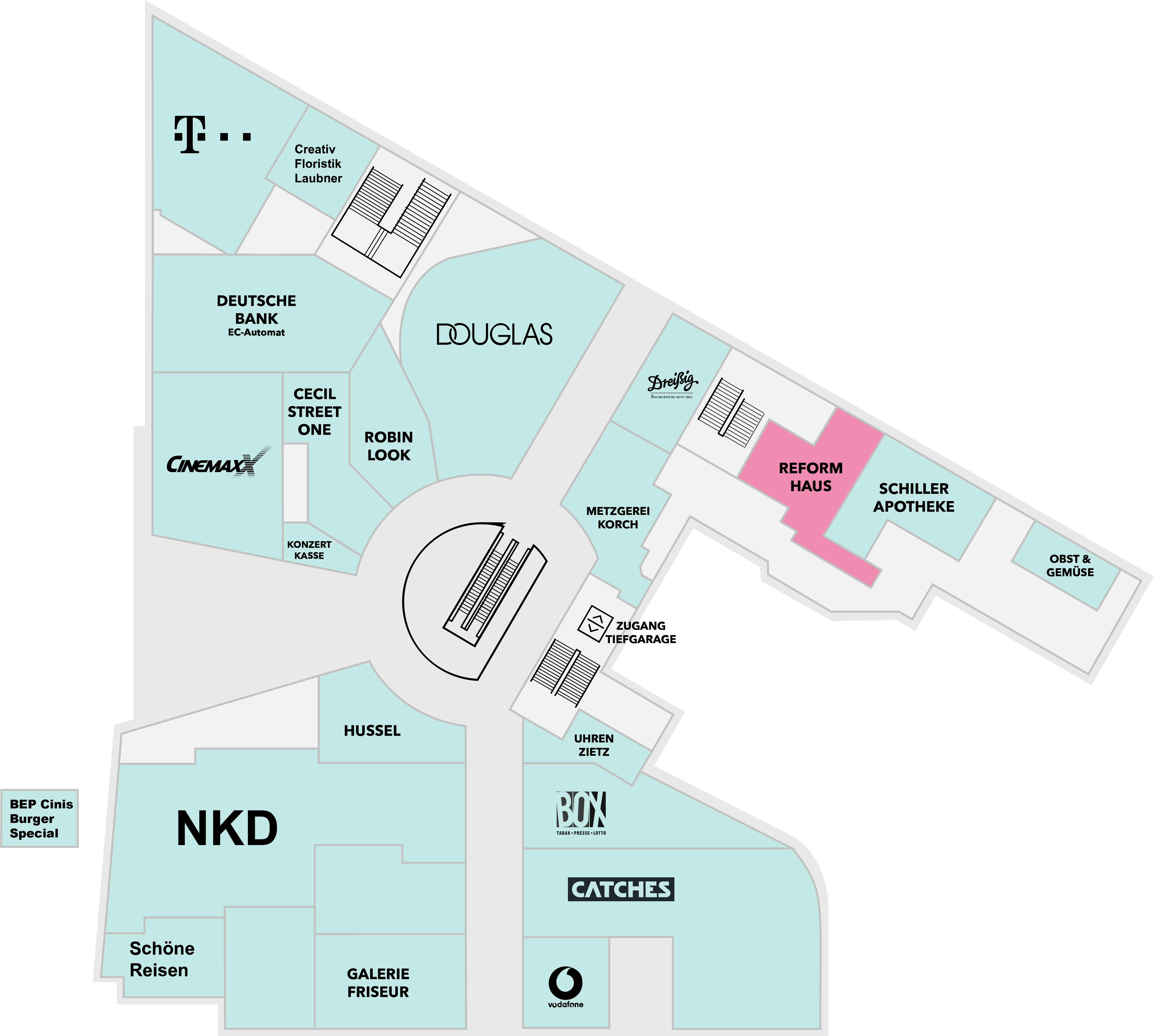 Reformhaus Schiller Galerie Dresden Centerplan